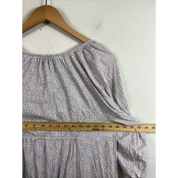 HATCH Henley Balloon Sleeve Midi Dress Floral Print Size 1 - Picture 6 of 7